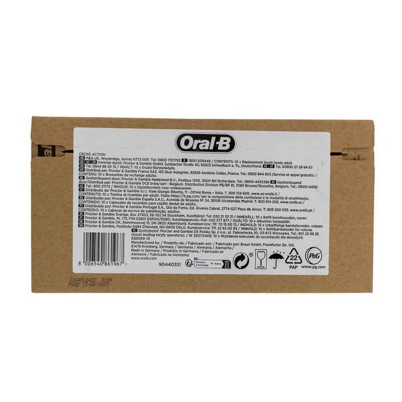Braun Oral-B -vaihtoharjat Pro CrossAction, 10 kpl, FFU