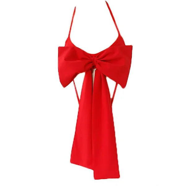 Sexy Lingeri Sæt til Kvinder - Julepyjamas med Sløjfe, 'Unwrap Me' Teddy Babydoll Anime Cosplay Nattøj Undertøj Gave Rød