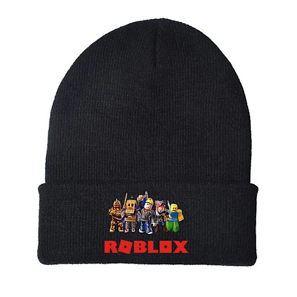 Video Game Roblox Printed Winter Knitted Beanie Hat Kids Boys Girls Trendy Classic Warm Cuffed Skull Cap Gift