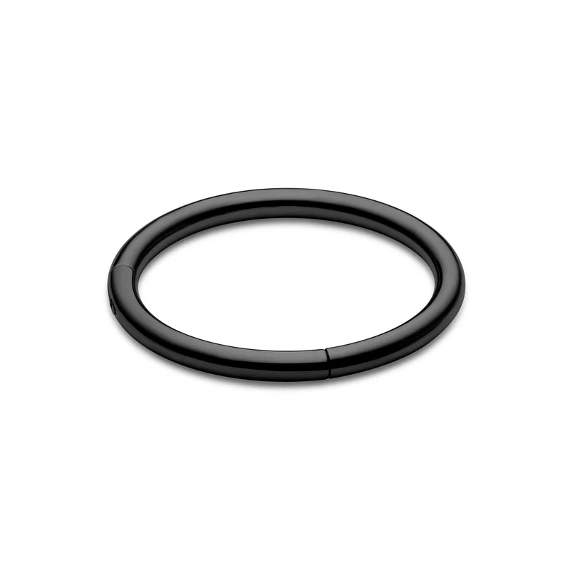 Piercing ad anello da 6 mm in titanio nero per uomini - Gioielli per piercing all'orecchio