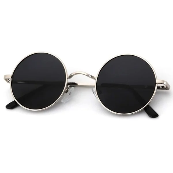 John Lennon Briller Runde Solbriller Herre Polarized Circle Solbriller Dame Herre Solbriller Steampunk Protection
