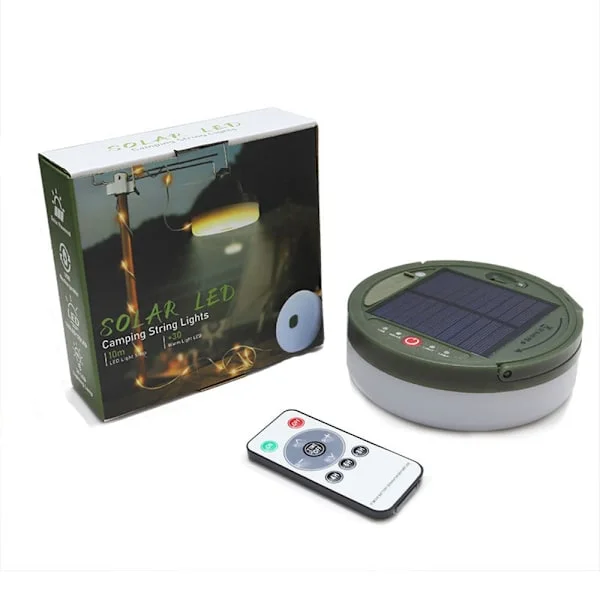 Solcelle Lyslenke - Utendørs Solcelle Lyslenke med 8 Lysmoduser, Egnet for Camping og Dekorering