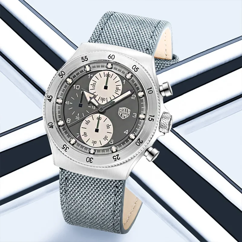 AliExpress - Montre pour homme 2026 RollsTimi, montre à quartz tendance pour homme, chronographe VD55 pour homme, saphir étanche, acier inoxydable, 