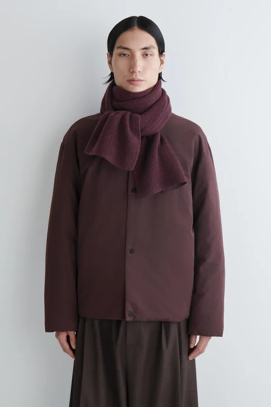 COS Women's Sciarpa In Lana E Cashmere A Coste in Rosso