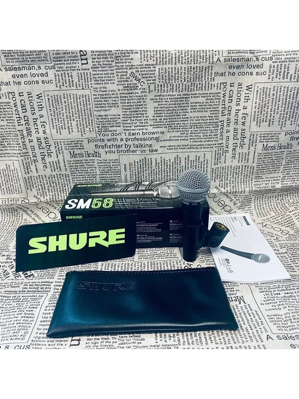 AliExpress - Microphone dynamique cardioïde SHURE SM58 pour chant sur scène, microphone filaire professionnel pour Shure, karaoké, enregistrement 