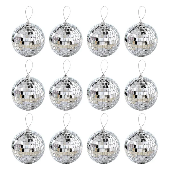 6/12 kpl Mini Discopallo Juhlakoristeet Hopea Mini Muovikoristeet Pienet Discopallot Hopea 3CM