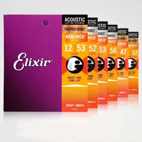 Elixir Akustiset Kitarankielet Nanoweb Fosforipronssi Kevyt 16002 11002-010