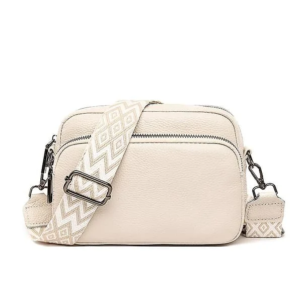 Håndveske Ekte Skinn Luksus Håndvesker Damevesker Designer Skinn Tote Bag for Kvinner Vintage Liten Kvinnelig Skulderveske Crossbody Vesker (Beige)