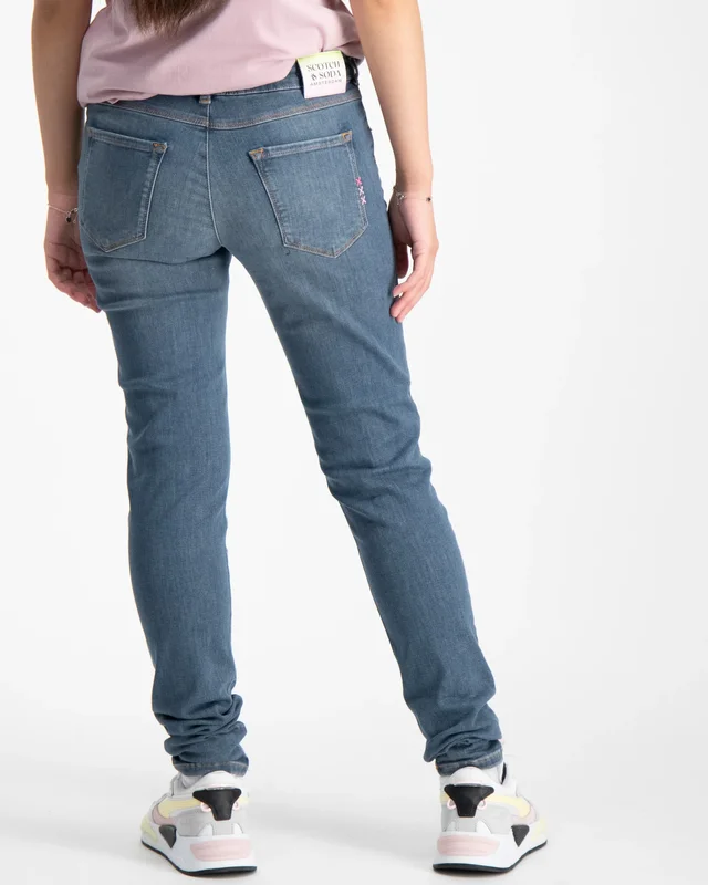 Scotch & Soda Milou skinny jeans – Electric Blue Blå Jeans Pige - Kids Brand Store