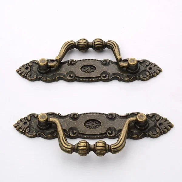 4 stk. Skuffeknott Gammel Sink Bronse Skuffeknott Vintage Møbelknott Dekor Retro Dørknott Med Skruer For Møbeldør