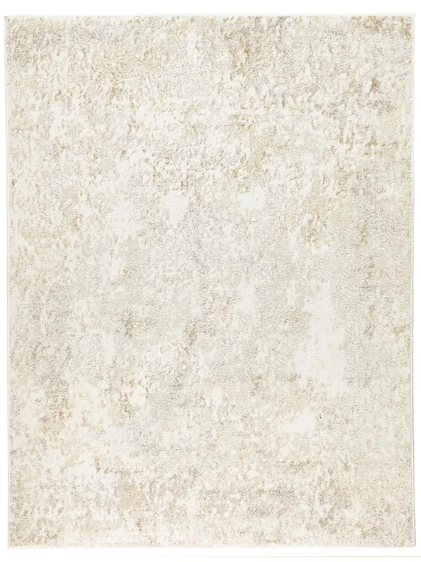 Abstract Sterling Wit/Lichtbeige Groot Vloerkleed