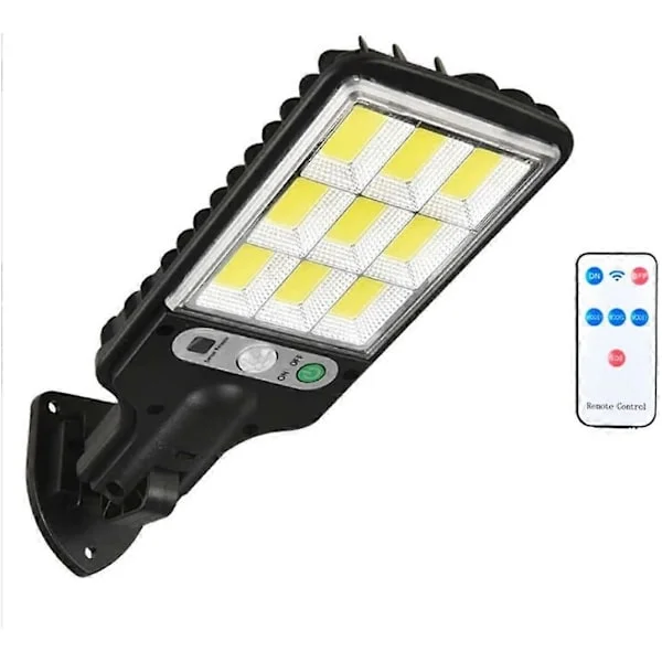 Solcellsdriven LED-lampa för utomhus med fjärrkontroll och rörelsesensor - För superljus COB-lampa - Med mänsklig kropp - Vattentät - För 