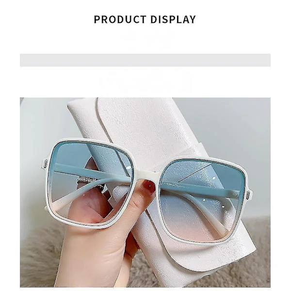 Solbriller til kvinder, Oversized firkantede solbriller til kvinder, Solbriller til kvinder Designer Store ramme Designer solbriller til kvinder Salg 