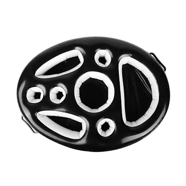 Inflatable Floating Drink Holder PVC Large Capacity Beverage Cooler Tray for Pool Beach Spa Party Black 70 x 50 x 10 cm