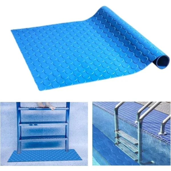 Pool Stige Måtte 23×90cm Stige Måtte med Skridsikker Tekstur Pool Trappe Måtte Skridsikker Trin Pude Pool Gulvmåtte til Pool Stiger og Badeværelser
