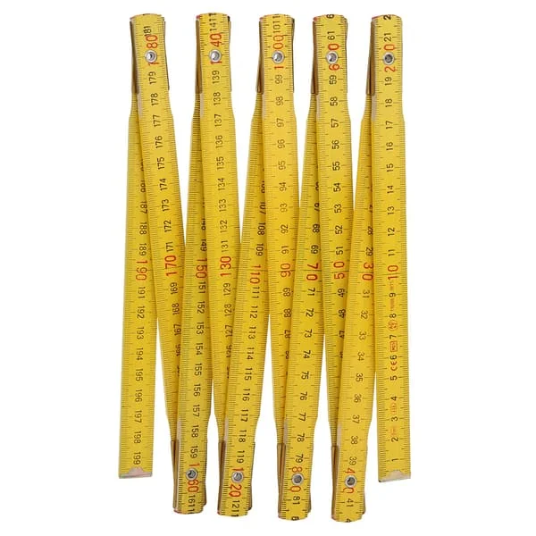Portabel Vikbar Tumstock, 2 Meter/6,6 Fot, Mångsidigt Snickarverktyg