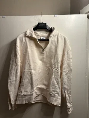 Zara Half-Zip Sweatshirt - Cream/Off-White - Size S