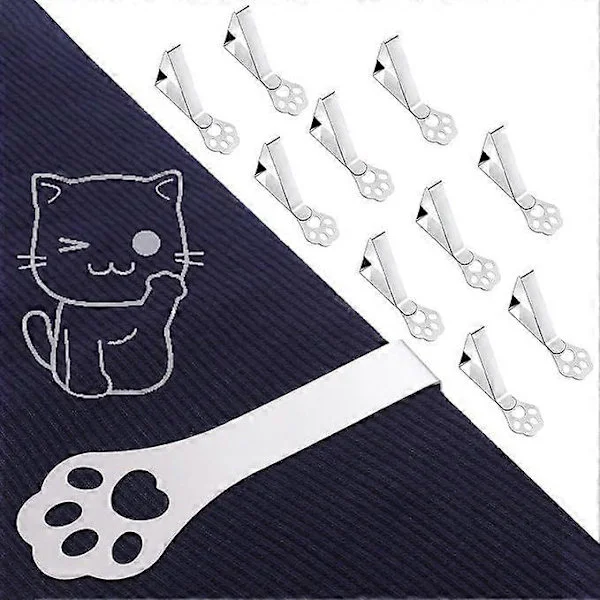 Tablecloth Clips, Stainless Steel, 10-Pack, Outdoor Tablecloth Clips, Tablecloth Weights for Thick Tables, Restaurant, Garden Table & Picnic, [TT]