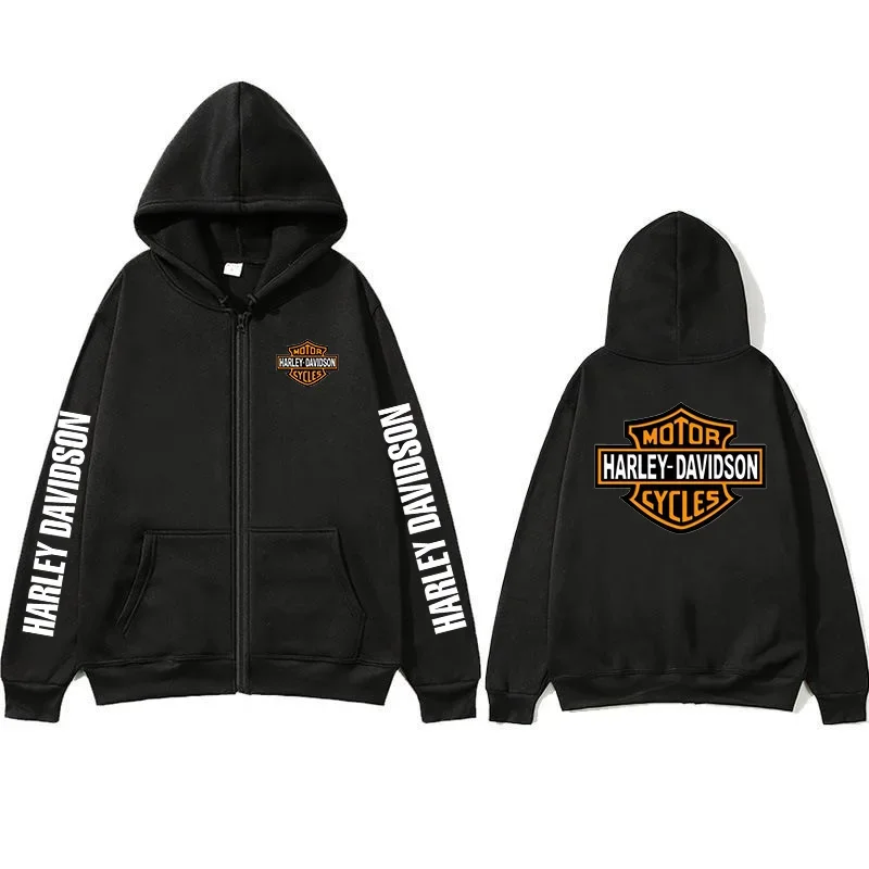 AliExpress - Sweat à capuche Harley Davidson 2026 pour homme, imprimé, avec fermeture éclair, pour le sport en plein air, coupe ample et respirante, 