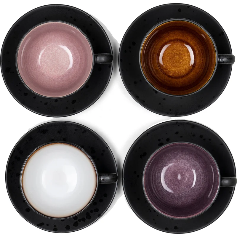 Bitz Kop m/fat 4 stk. Lys' - 'Amber, rosa, lilla, krem