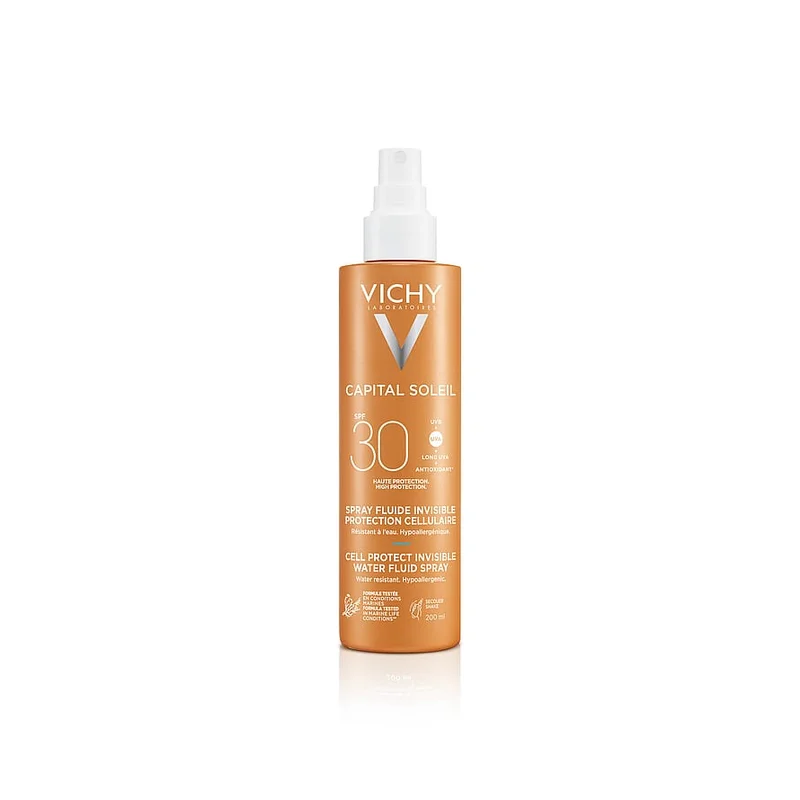Vichy Capital Soleil Cell Protect Solspray SPF30 200 ml, Hudpleje, Solcreme, Solcreme Til Ansigtet
