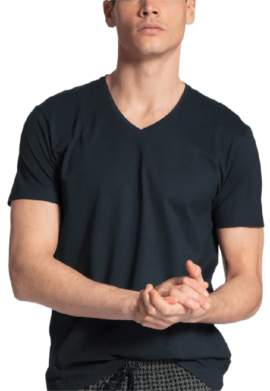 Calida Remix Basic Sleep T-shirt Pyjamas Herr Blå XL