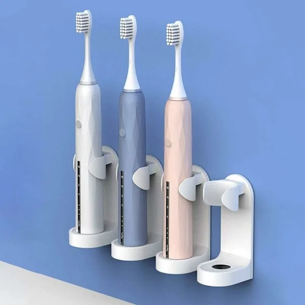 Electric Toothbrush Holder, 4 Pcs Wall Mounted Electric Toothbrush Holder, Self-Adhesive Electric Toothbrush Holder, for Bathroom and Kitchen