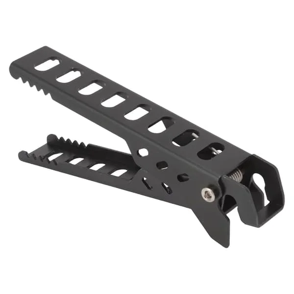 Gripeklips for kokeplate, aluminiumslegering, anti-skålding, tang for varme boller, for utendørs camping, svart