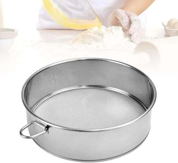 20 cm (40 mesh) Stainless Steel Flour Sifter, Fine Mesh Baking Sieve