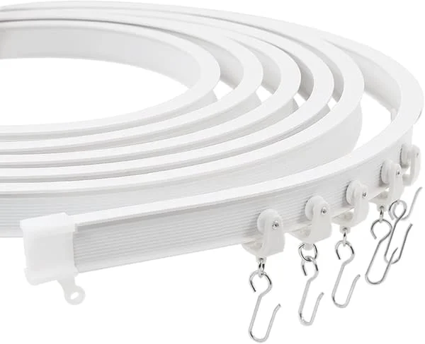 6m Gardinskinne for Tak, Fleksibel og Holdbar Design for Enkel Glidning, Ideell for Dusj, Vindu, Bobil, Romdeler, Personvern og Hjemmeinnredning