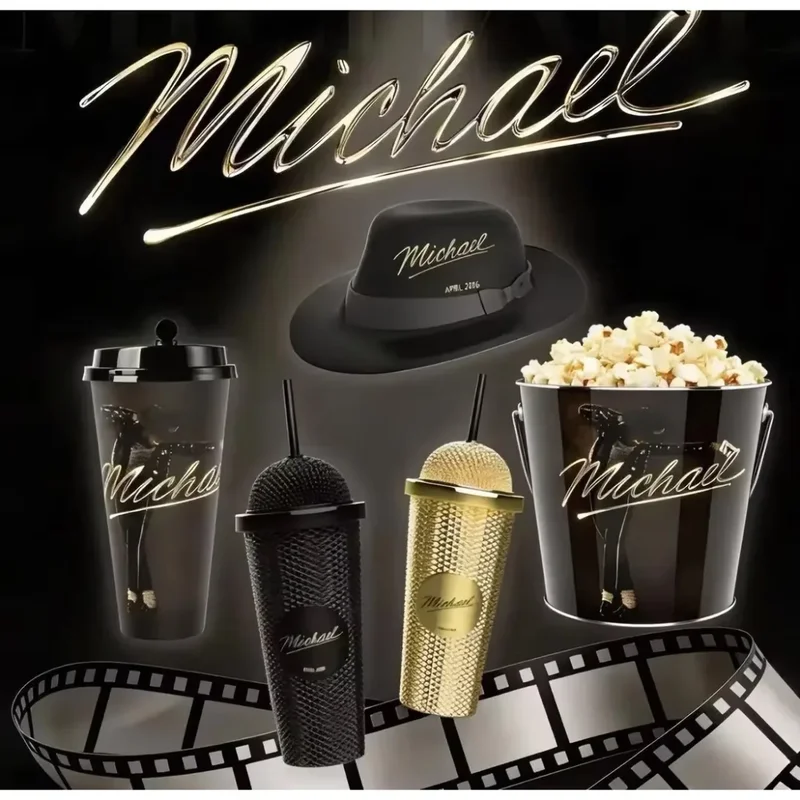 AliExpress - [Auf Lager] Offizieller Michael Jackson Superstar Road Movie Merchandise Mikrofon-Becher Wasserflasche Hutförmiger Popcorn-Eimer
