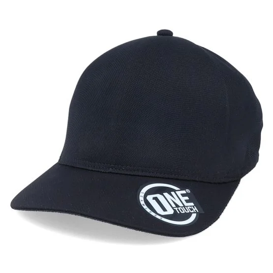 Kumo - Nero flexfit Cappellino - One Touch Seamless Black Stretch Fit @ Hatstore