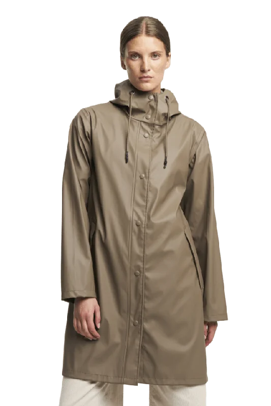 Tenson Apelviken Rain Coat Women Regnjackor Dam Brun XL