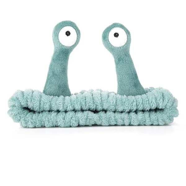 Hair Band for Face Washing, Palm and Snail Spa Headband Makeup Headband Women Cartoon Cute Coral Fleece Elastic