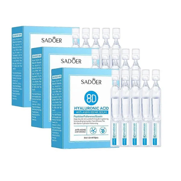 1-5x Hyaluronsyra Serum Microneedling Serum för Ansiktet, Hyaluronsyra Anti-aging Reparationsserum