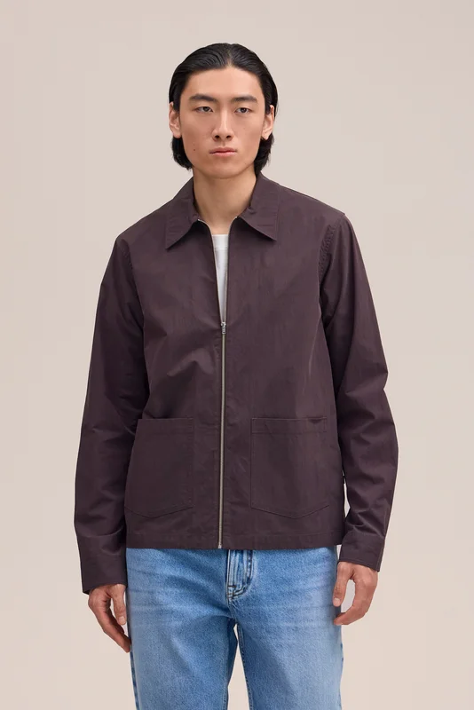 NN.07 Virgil Overshirt Herre Brun Økologisk Bomuldsblanding
