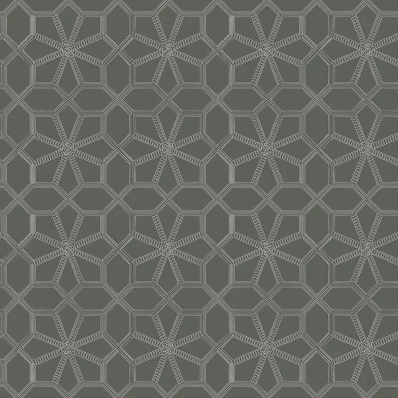 Wolsey Stars Wallpaper - Cole & Son Sample / Chalk on Charcoal