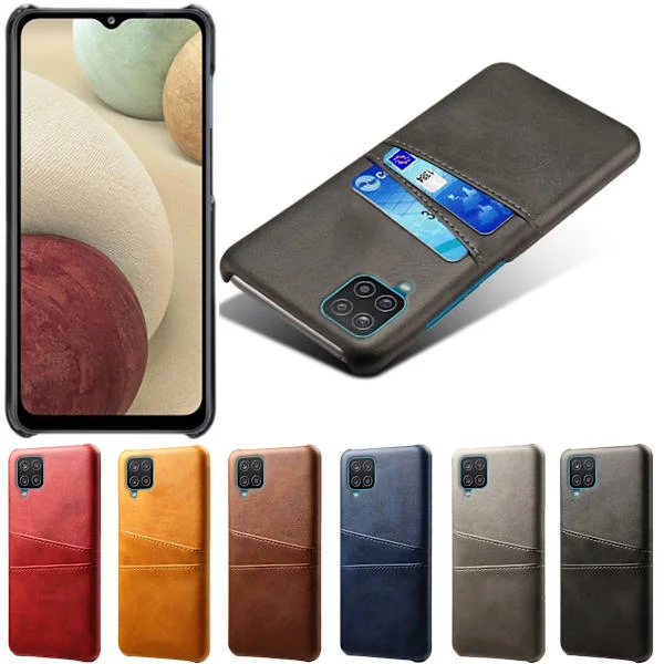 Samsung Galaxy A42 skal fodral skydd skinn kort visa amex -