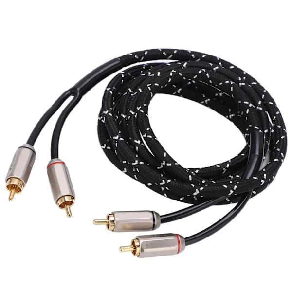 Stereo Audio Cable Dual RCA to RCA 2.0m 6.56ft Universal Speaker Amplifier AV Receiver Subwoofer Hi-Fi System