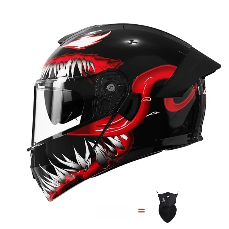 AliExpress - Casque de sport rabattable DOT casques de course casque de moto quatre saisons intégral Double visière rabattable casque de Motocross