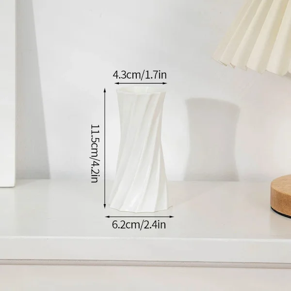 Modern Blomvas Plast Växtkruka Vit Imitation Keramiska Blomvaser Blomsterarrangemang Hem Vardagsrum Bröllopsdekor