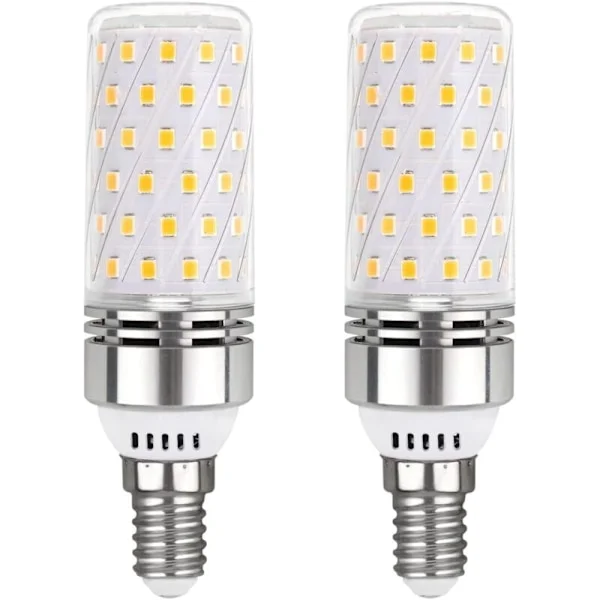 E14 12W LED-lampa Kallvit 6000K 1450LM, 84 lysdioder, motsvarar E14 100W Halogenlampa, AC 230V, E14 Kallvit LED-lampa för Kök/Hem 2-pack