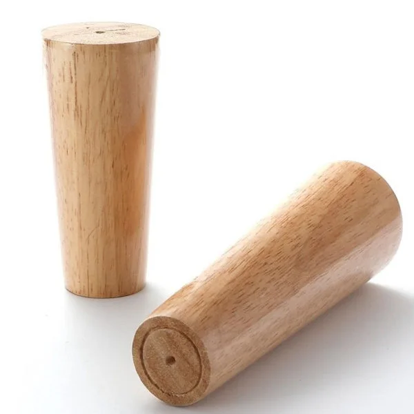 4 stk. bordben i tre, 12 cm