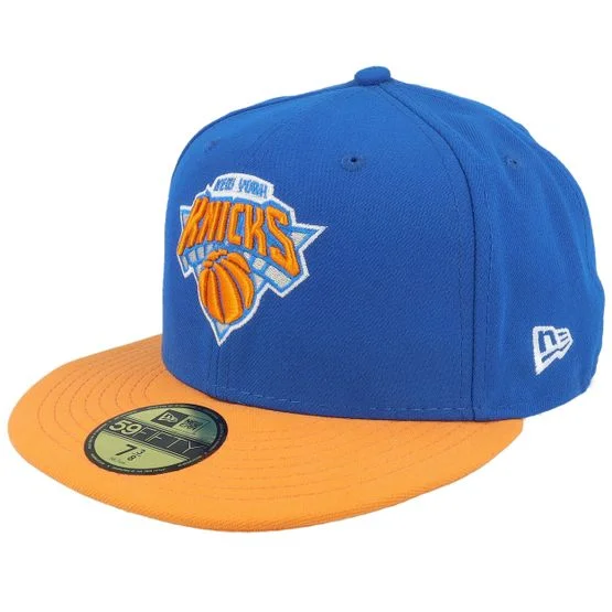 New Era - NBA Blu fitted Cappellino - New York Knicks Basic 59Fifty Blue/Orange Fitted @ Hatstore
