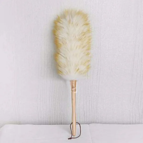 Lammeskinn Duster Mikrofiber Lammeskinn Duster 20,5 Tommers Duster med Ergonomisk Trehåndtak Husholdnings- og Profesjonell Rengjøring Møbelrengjøring 
