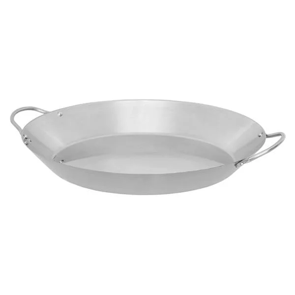 Mustang paellapanne i rustfritt stål 36 cm / paellapanne grill / stekepanne rustfritt stål