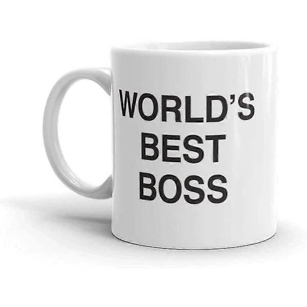 Krus Funny World's Best Boss 11 oz Kaffeekrus, Hvid The Office TV Show (FMY)
