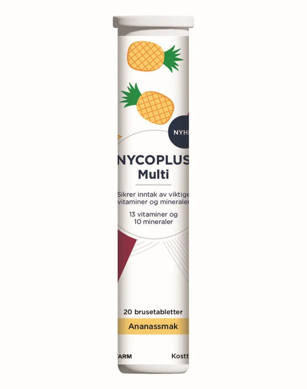 Nycoplus Multi brusetabletter ananas 20 stk
