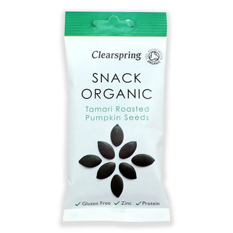 Clearspring Tamari ristede græskarkerner Ø 30 g, Helse & Madvarer, Kerner & Frø, Kerner