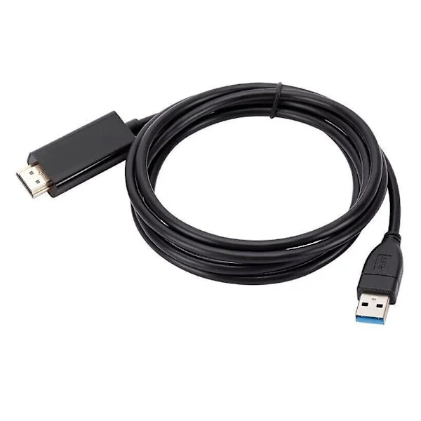 1.8m USB til HDMI Adapterkabel Ledning USB 2.0 Type A Hann til HDMI Hann Konverter Ny